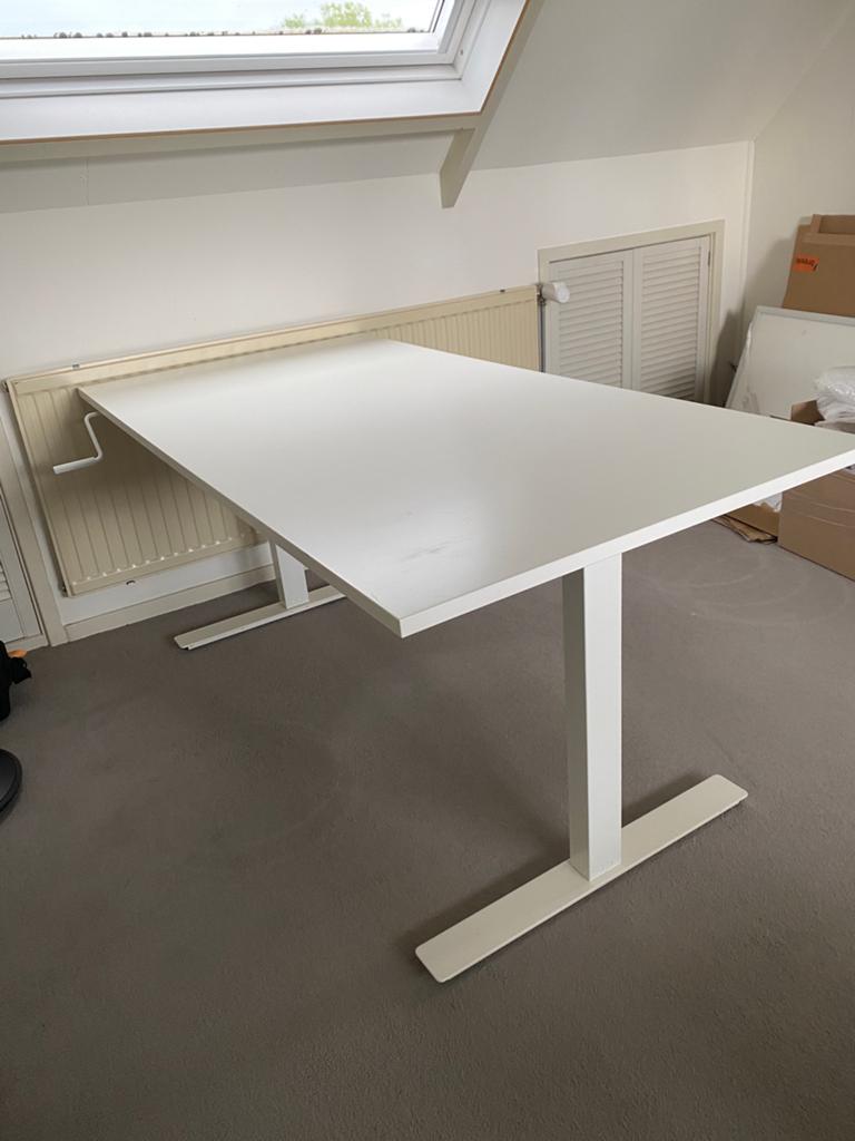 Fijn zit-sta bureau IKEA - 160*80cm - goede staat, Huis en Inrichting, Bureaus, Ophalen, Zit-sta bureau, 160 cm, Gebruikt