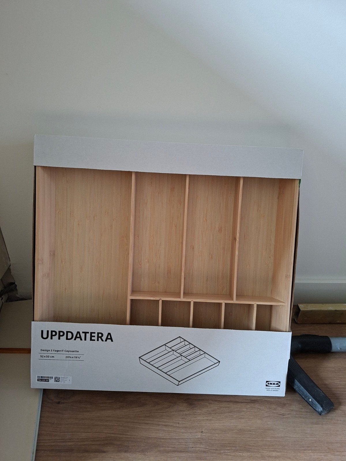 IKEA UPPdatera bestekbak bamboe 52x50 cm, Ophalen of Verzenden, Hout, Los bestek, Overige typen
