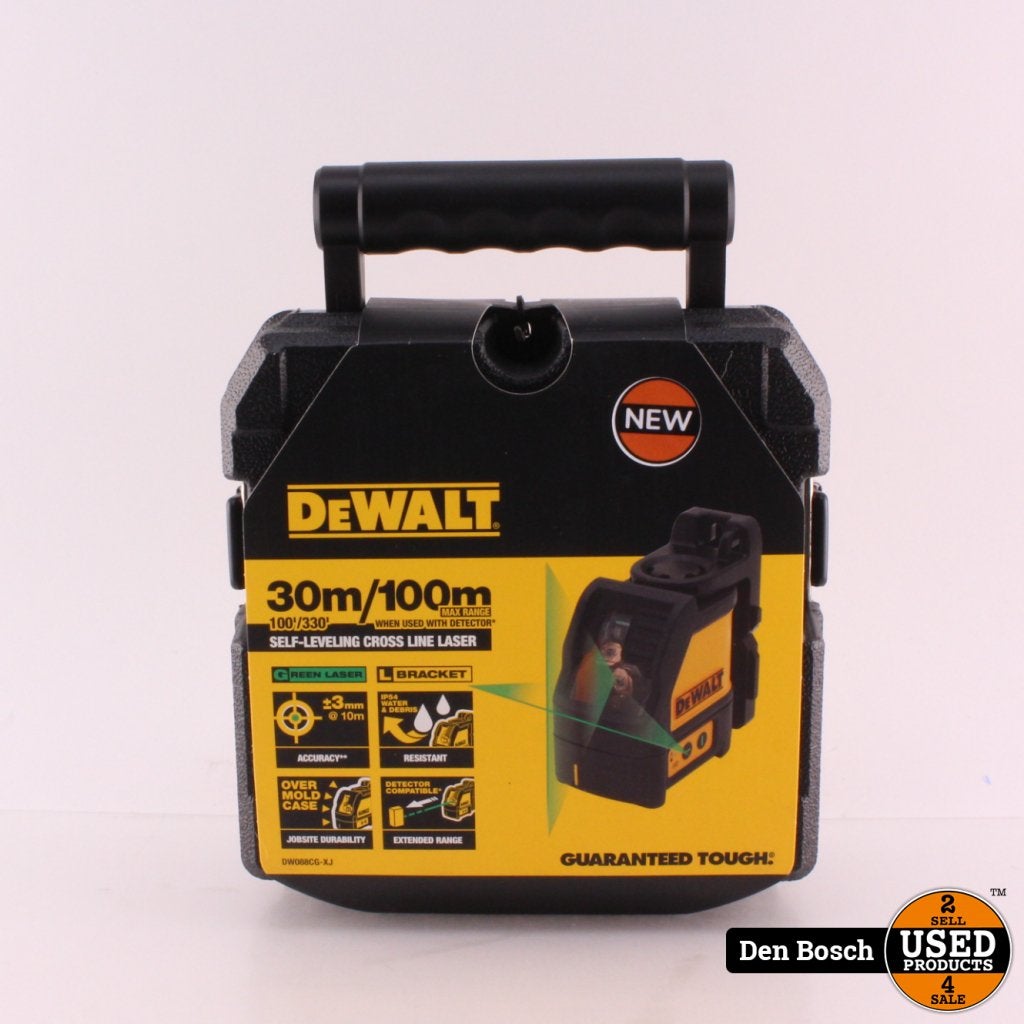 DeWALT DW088CG-XJ Zelfnivellerende kruis lijnlaser | NIEUW, Doe-het-zelf en Verbouw, Meetapparatuur, Dewalt, Gebruikt, Support@dewalt.com
