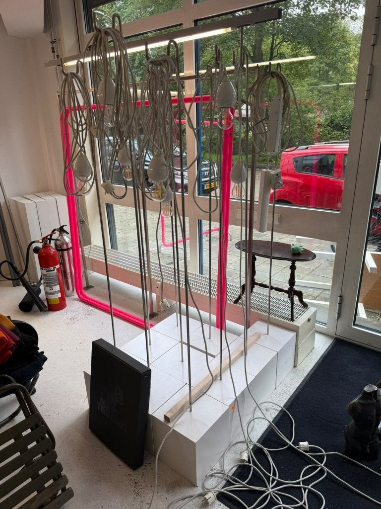 Hangende lampen wit porseleinen fitting, Ophalen, Gebruikt, Design