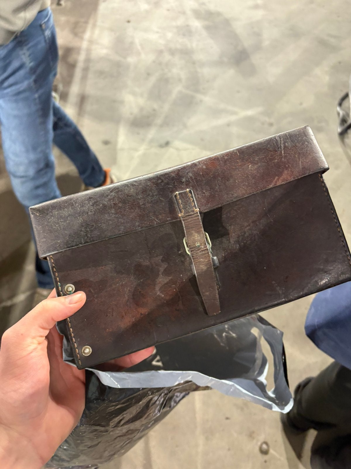 Leren leger tas, Ophalen of Verzenden, Landmacht, Overige gebieden, Overige typen