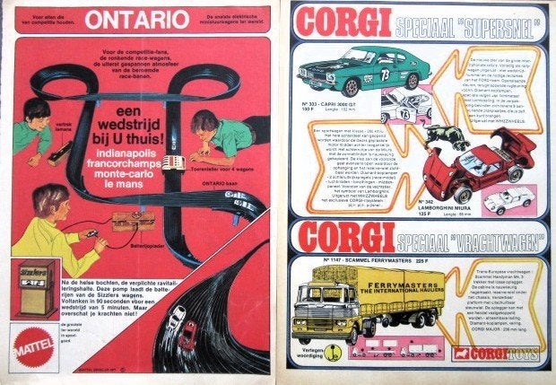 11 vintage advertenties reclames speelgoedauto's 67-71 Stabo, Ophalen of Verzenden, Gebruikt, Overige typen
