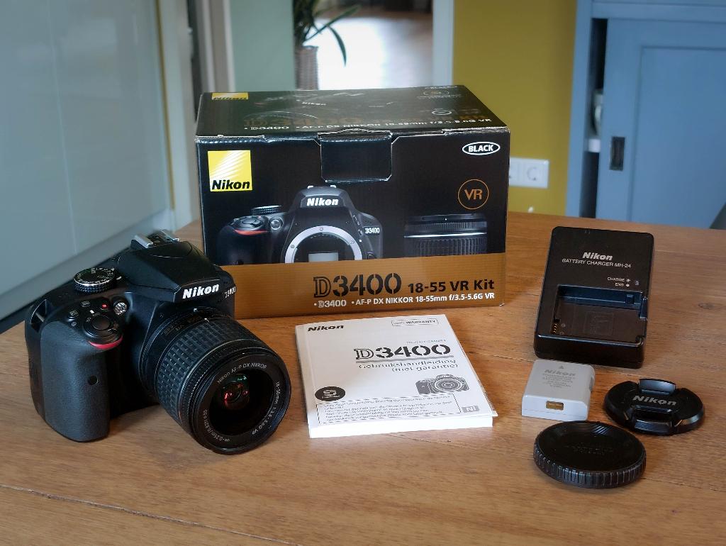 Nikon D3400 Spiegelreflex - Als Nieuw, Spiegelreflex, Ophalen of Verzenden, Zo goed als nieuw, Nikon