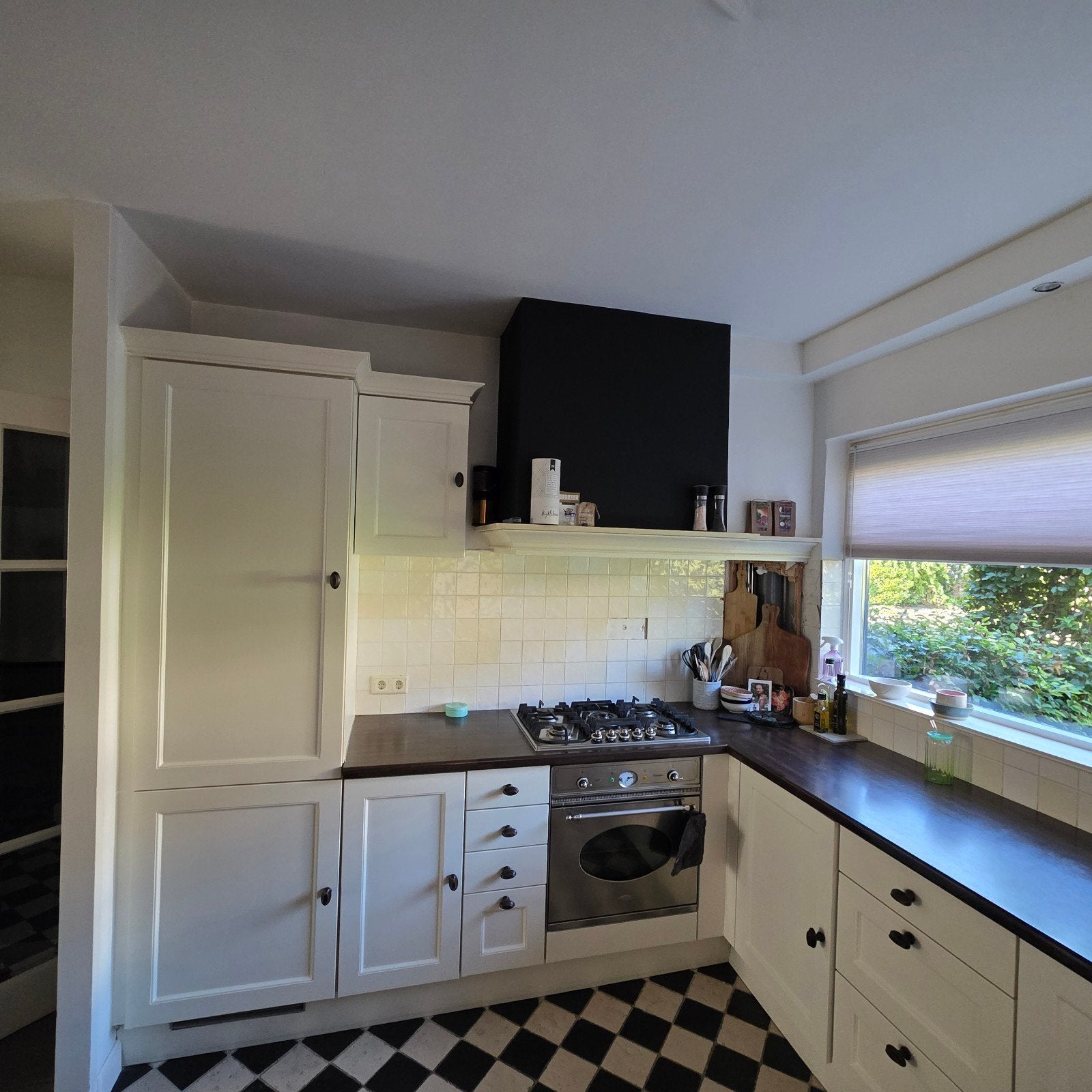 Beige keuken met Boretti oven,  vaatwasser en koelkast, Ophalen, Gebruikt, Overige kleuren, Hoekkeuken