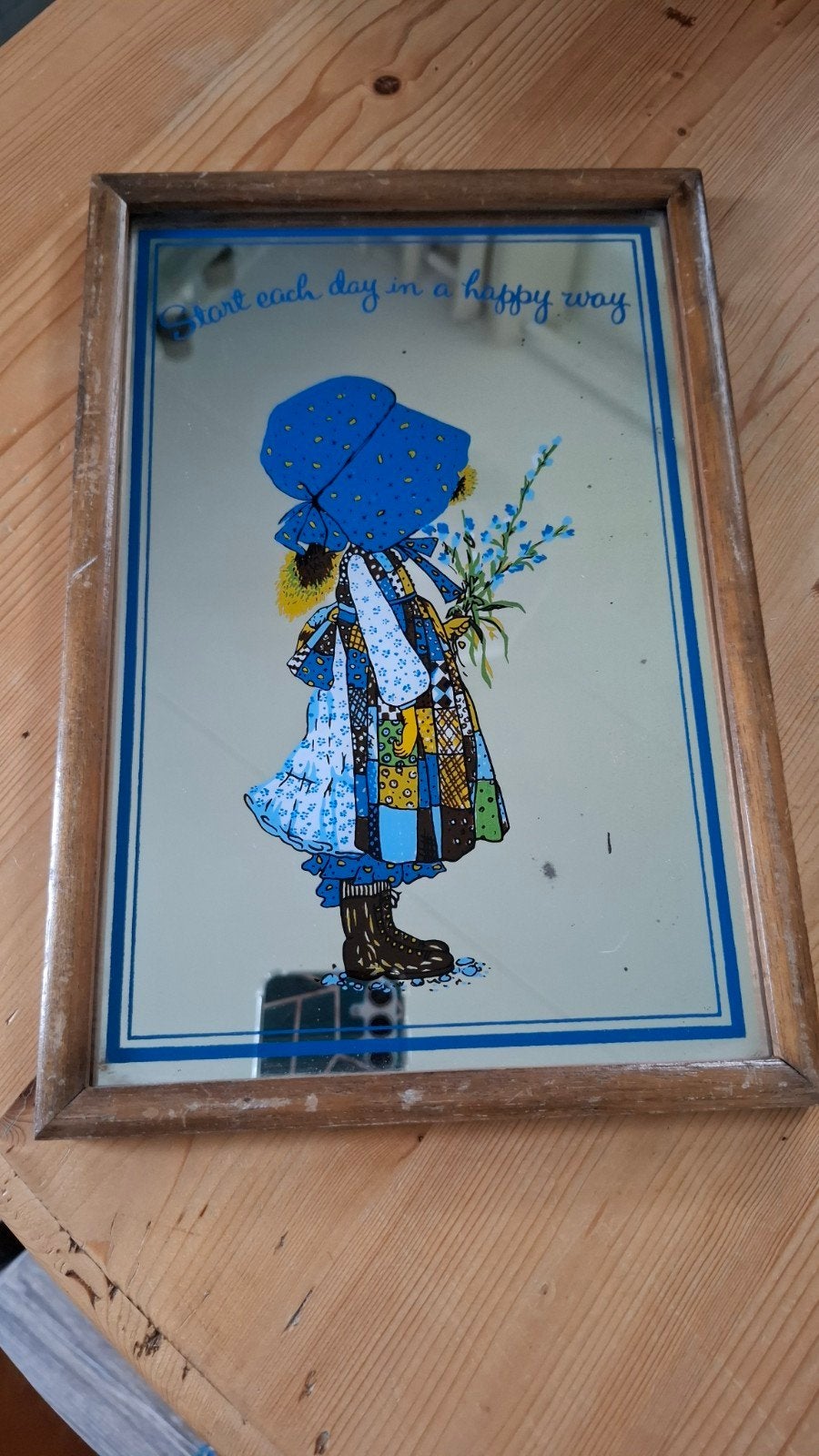 vintage Holly Hobbie spiegel 20x30 cm, Ophalen of Verzenden