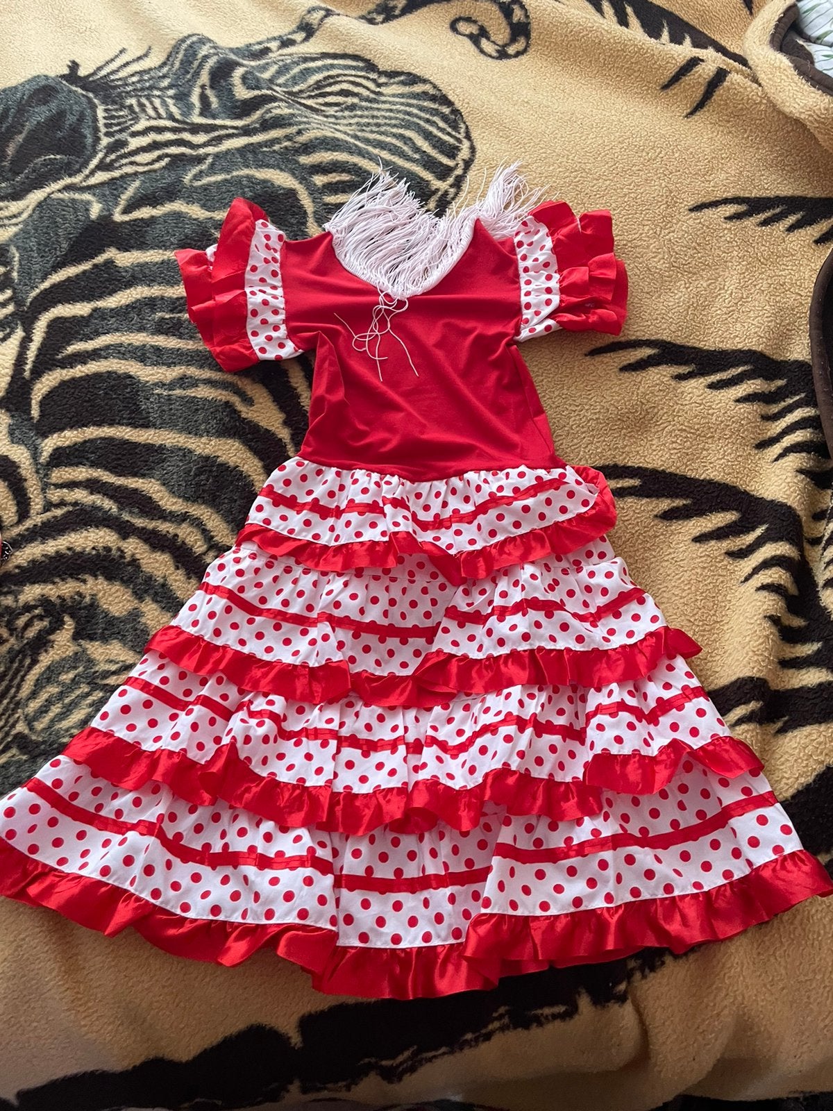 Spaanse jurk 4-6 jaar 6-8 jaar, Ophalen of Verzenden, Maat 34 (XS) of kleiner, Carnaval