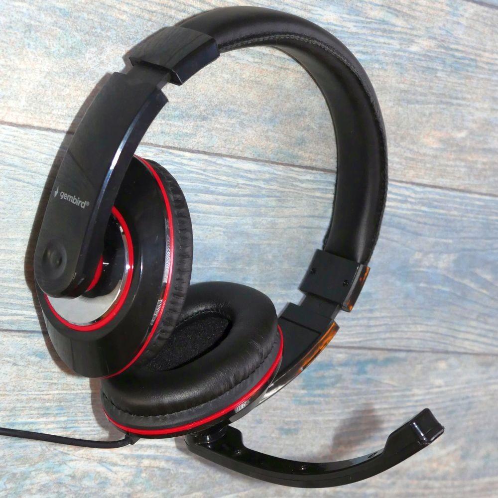 GEMBIRD USB stereo headset / gaming/chat headset, Computers en Software, Headsets, Nieuw, Over-ear, Bedraad, Inklapbare microfoon