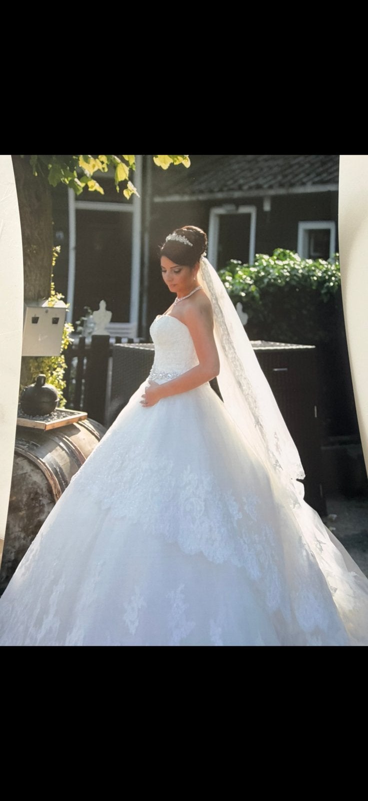 Bruidsjurk Blue by Enzoani, Ophalen of Verzenden, Zo goed als nieuw, Wit, Trouwjurk