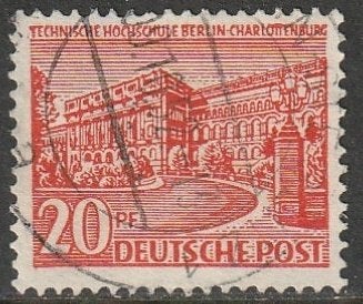 Berlijn 1949 49 Technische Hogeschool 20p, Gest, Ophalen of Verzenden, Overige periodes, Gestempeld