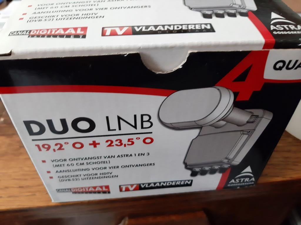 Duo LNB 19.2 + 23.5 voor Canal Digitaal/TV Vlaanderen, Ophalen of Verzenden, Nieuw, (Schotel)antenne, Overige merken