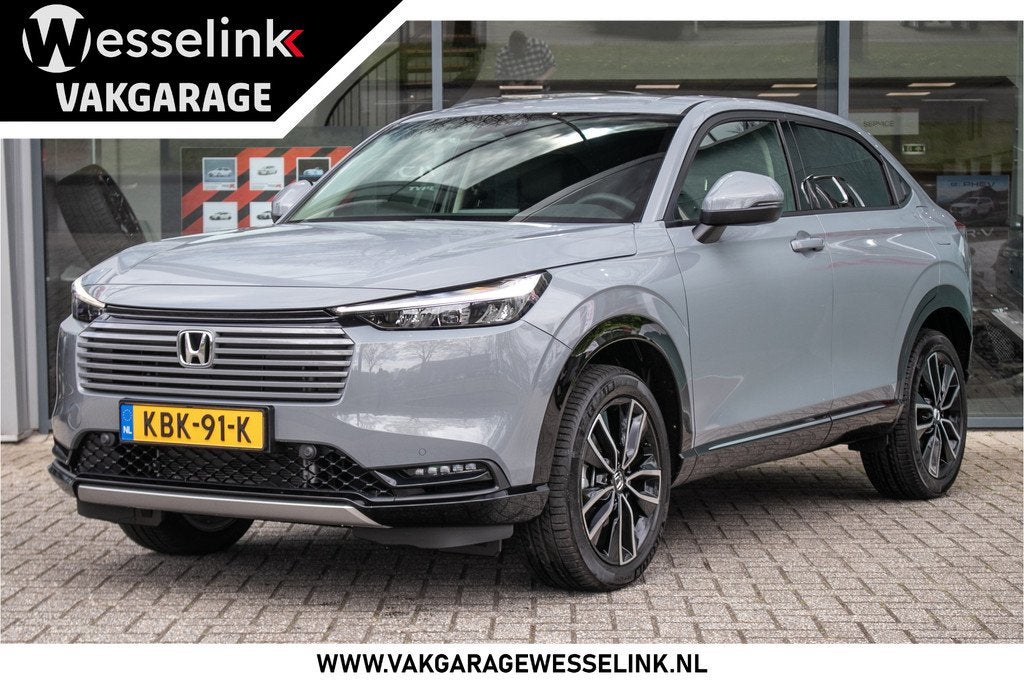 Honda HR-V 1.5 e:HEV Advance - Honda Sensing | Appl cp/Andro, Auto's, Honda, 1380 kg, Zwart, Leder en Stof, Origineel Nederlands
