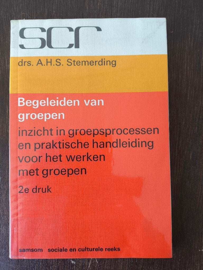 Begeleiden van groepen, Gelezen, Sociale psychologie, Ophalen of Verzenden, A.H.S. Stemerding