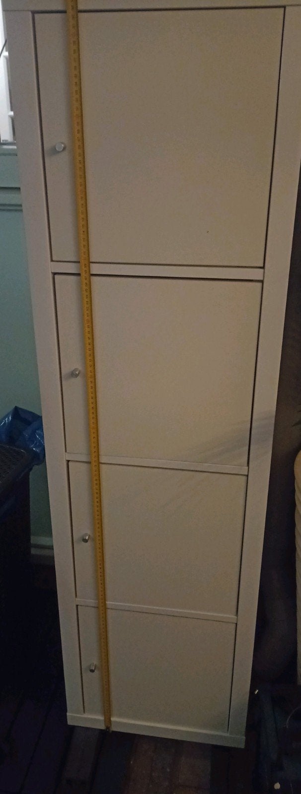 GRATIS OPHALEN Kallax kast wit met deurtjes - 150x40x40 cm, Ophalen, Gebruikt