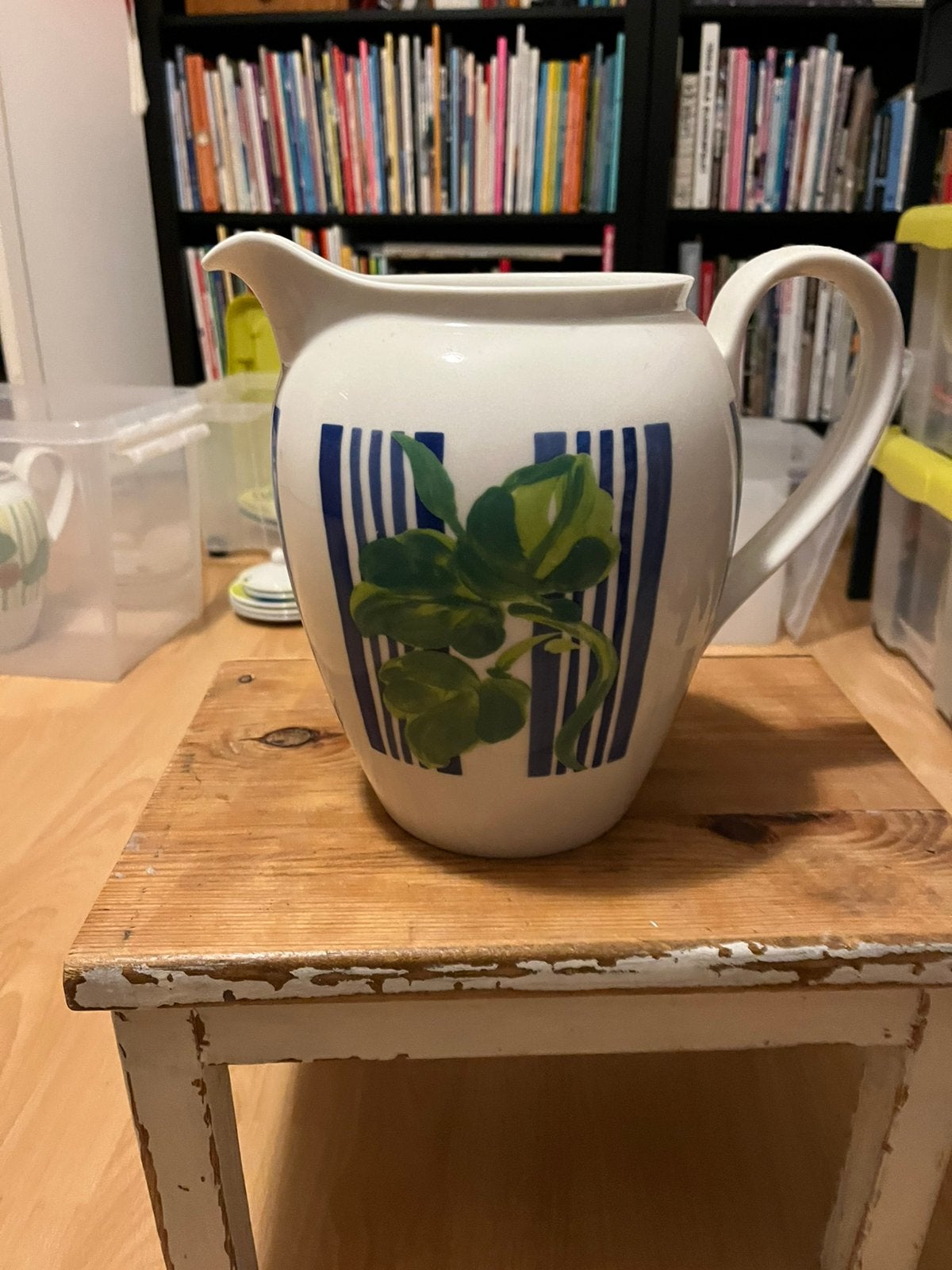 Designers Guild kan / vaas Rosenthal Casual Pesto leaves, Huis en Inrichting, Kan, Overige merken, Keramiek, Ophalen of Verzenden