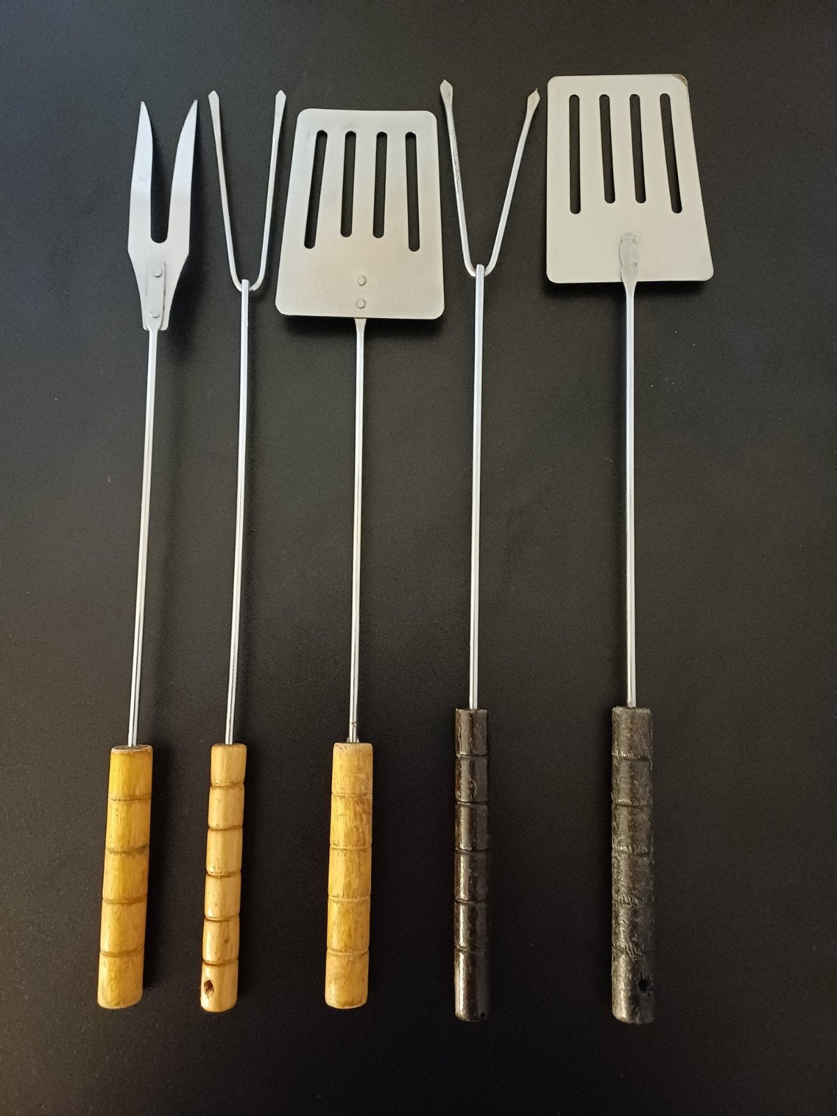 Barbecue Gereedschap - Spatels en Vorken 5 stuks, Ophalen of Verzenden, Gebruikt, Onbekend