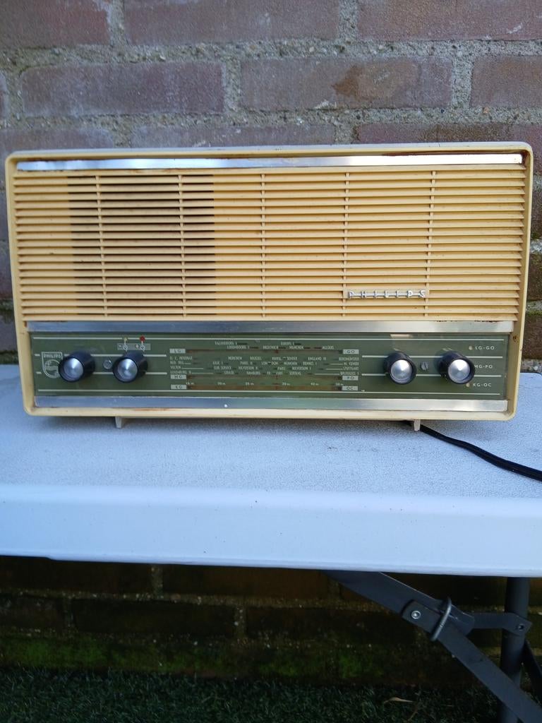 Philips radio - compleet, werking onbekend, Ophalen of Verzenden, Niet werkend, Radio