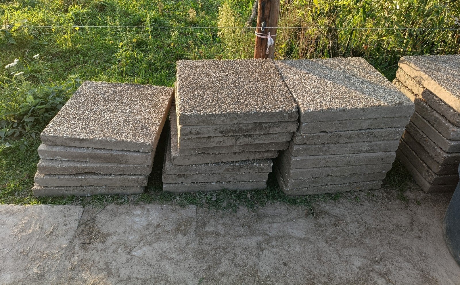 Grindtegels 50X50cm 75 stuks, Tuin en Terras, Ophalen, Gebruikt, Beton, Terrastegels