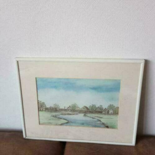 Zeer fraaie aquarel Noord Hollands Landschap Robert Ottens., Ophalen