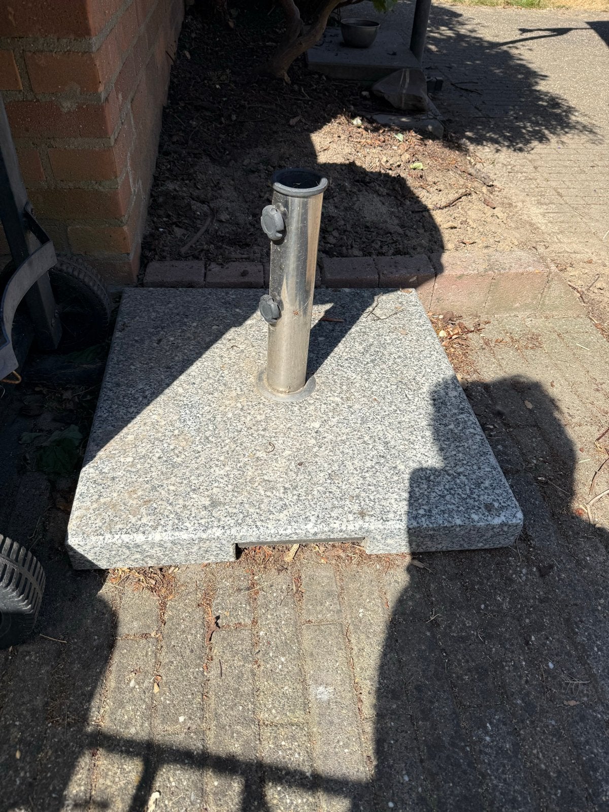 Parasolvoet van graniet, Tuin en Terras, Ophalen of Verzenden, Gebruikt, Parasolvoet