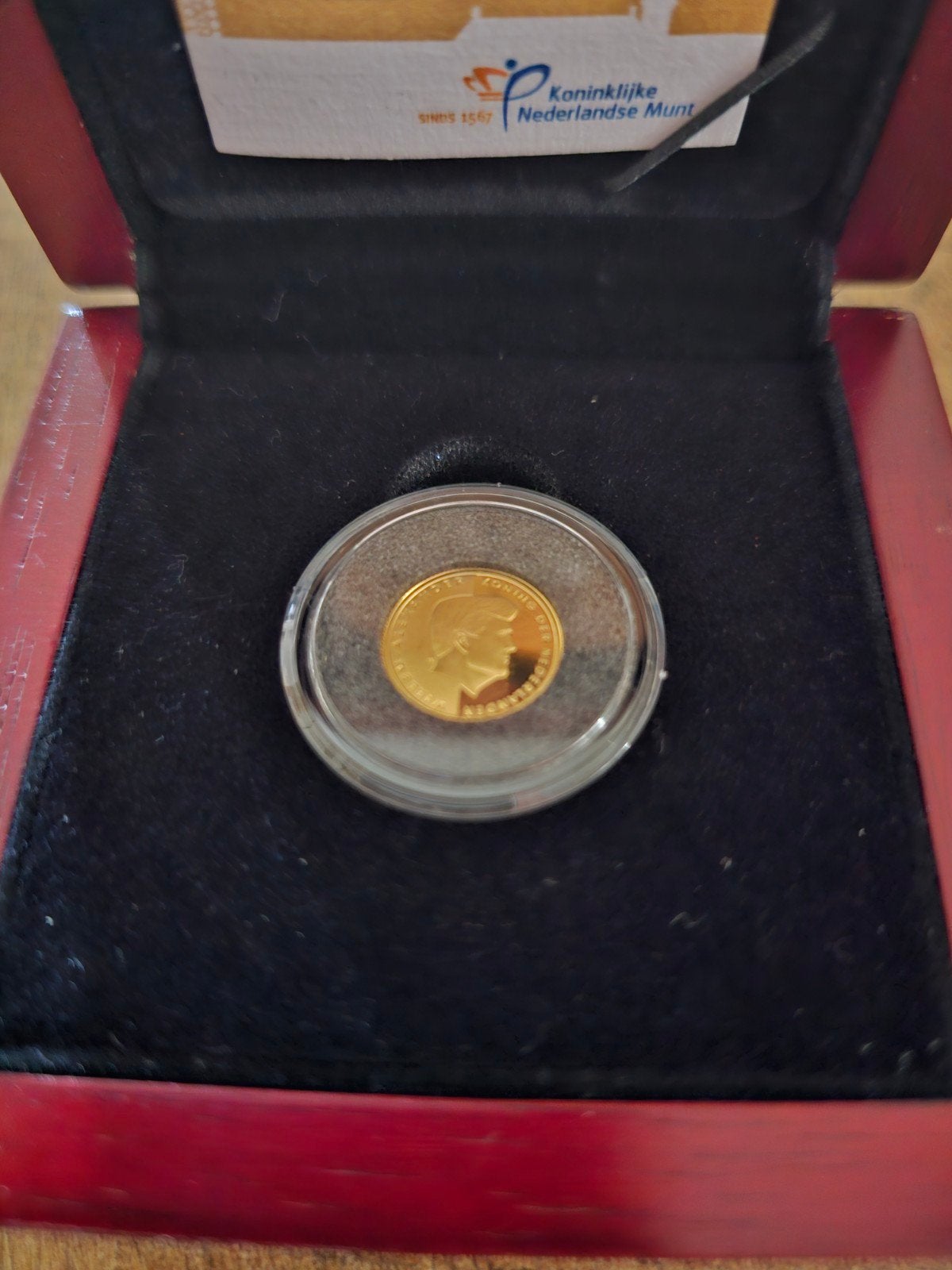 Gouden 10 Florin Aruba 2013 - Welkomstmunt Koning, Ophalen of Verzenden
