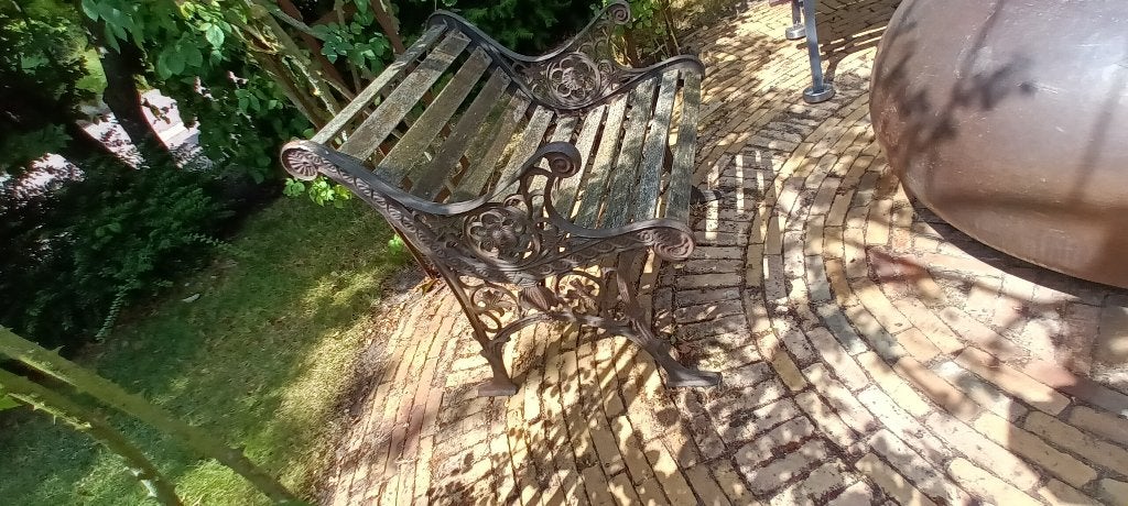 vintage gietijzeren tuinstoel, Ophalen