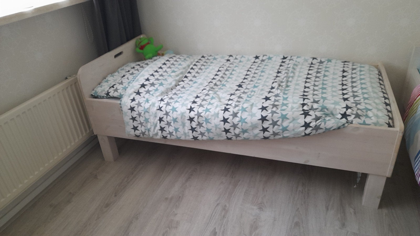 Kinderledikant met matras, tussenmaat 70 × 1.50., Gebruikt, 70 tot 85 cm, 140 tot 160 cm, Ophalen