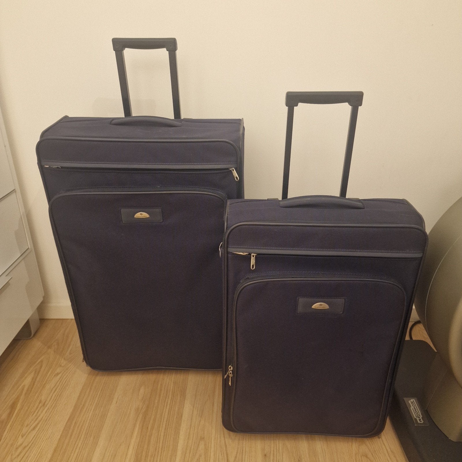 set samsonite koffers stof, Ophalen, Overige materialen, Wieltjes, Zo goed als nieuw