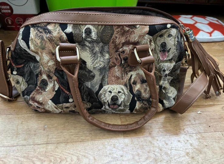 Handtas met honden, Sieraden, Tassen en Uiterlijk, Tassen | Damestassen, Ophalen of Verzenden, Nieuw, Handtas