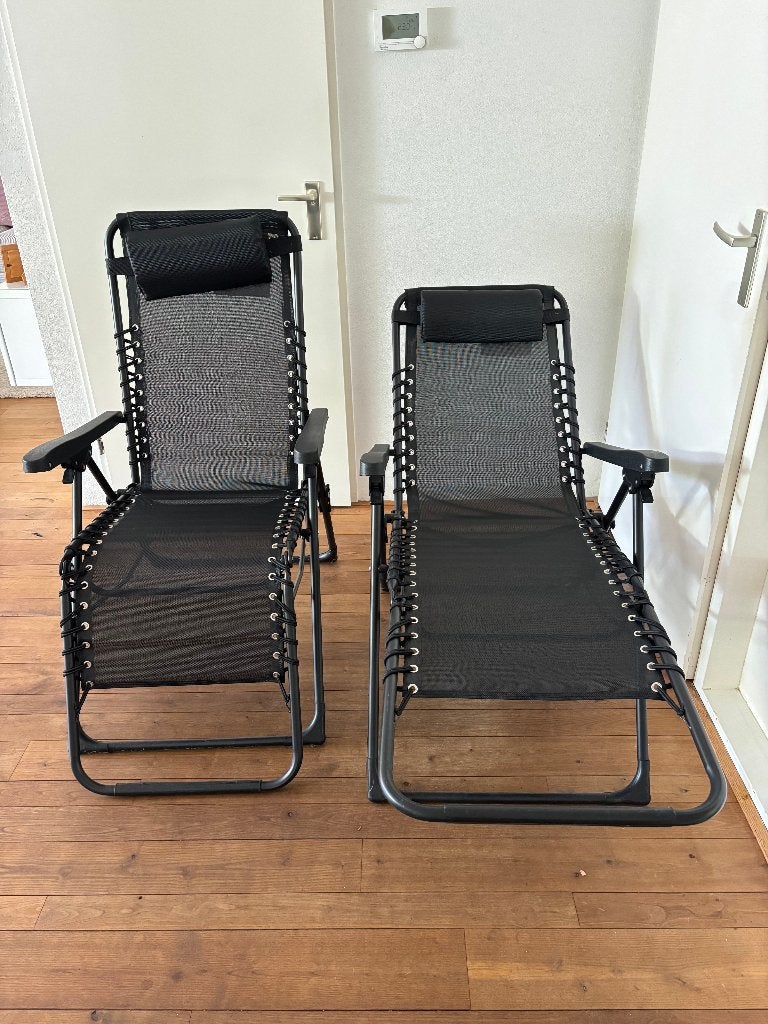 Tuinstoelen  verstelbaar, Ophalen, Zo goed als nieuw, Kunststof, Inklapbaar