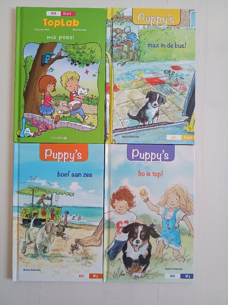 Eerste leesboekjes AVI, nieuw, Puppy's, Scherstra, Ophalen of Verzenden, Nieuw, Fictie algemeen