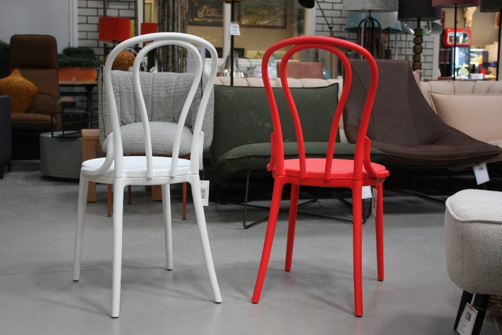 Leuke stoelen tuinstoelen Bistro kunststof horeca terras, Huis en Inrichting, Stoelen, Ophalen, Nieuw, Kunststof, Vijf, Zes of meer stoelen