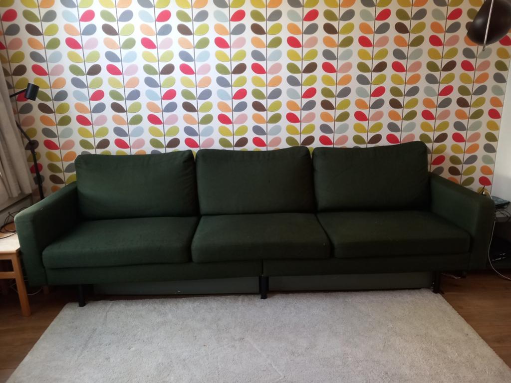 Gratis 4 persoons bank, Ophalen, 250 tot 300 cm, Gebruikt, 75 tot 100 cm