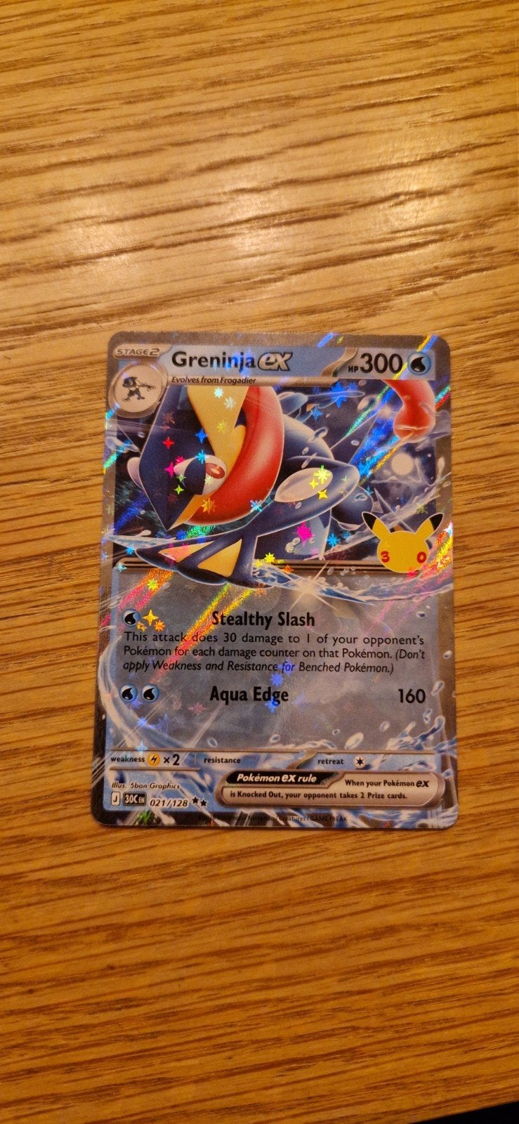 Greninja ex 021/128 Celebrations Pokémon Kaart Foil, Hobby en Vrije tijd, Ophalen of Verzenden, Nieuw, Losse kaart, Foil