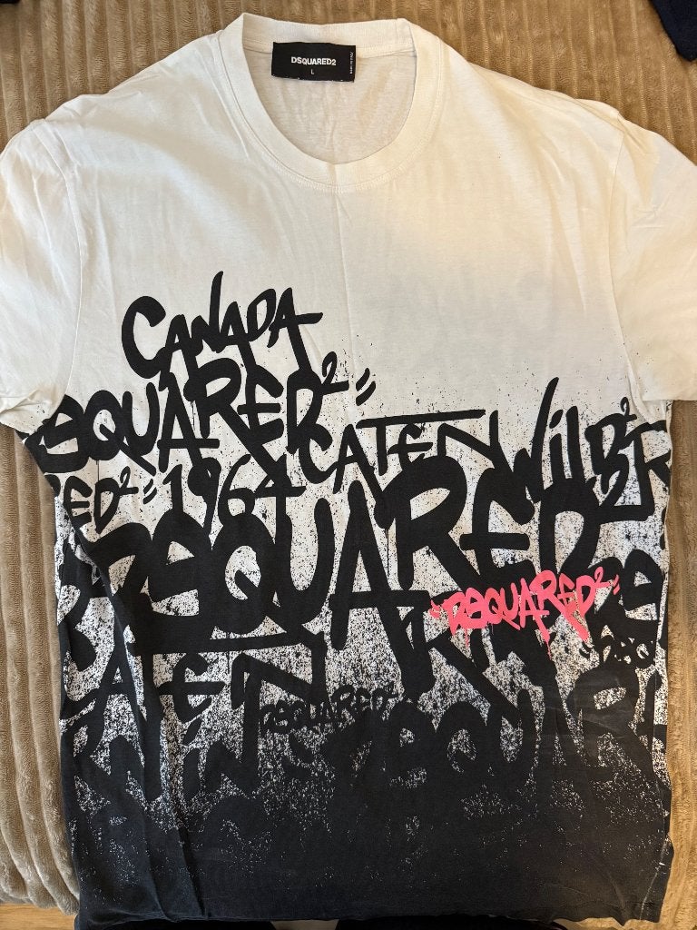 Dsquared Graffiti | Maat L, Maat 52/54 (L), Dsquared2, Wit, Ophalen of Verzenden