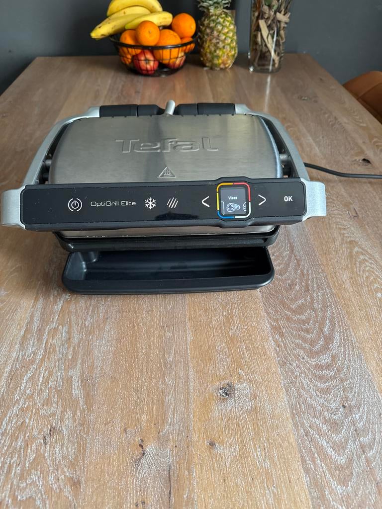 Tefal OptiGrill Elite, Ophalen of Verzenden, Gebruikt, Tafelgrill