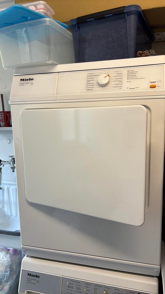 GRATIS Wasdroger Miele T8703 softcare system, luchtafvoer, Ophalen, 6 tot 8 kg, Luchtafvoer, Zo goed als nieuw