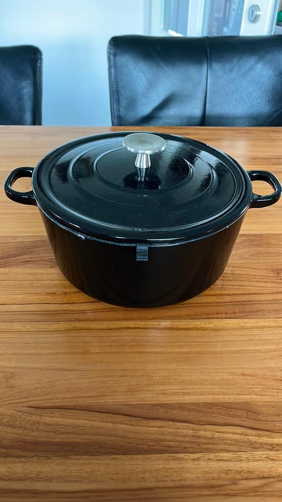 Gietijzeren braadpan. Zwart. Met deksel., Ophalen, Gebruikt, Gietijzer, Koekenpan of Braadpan