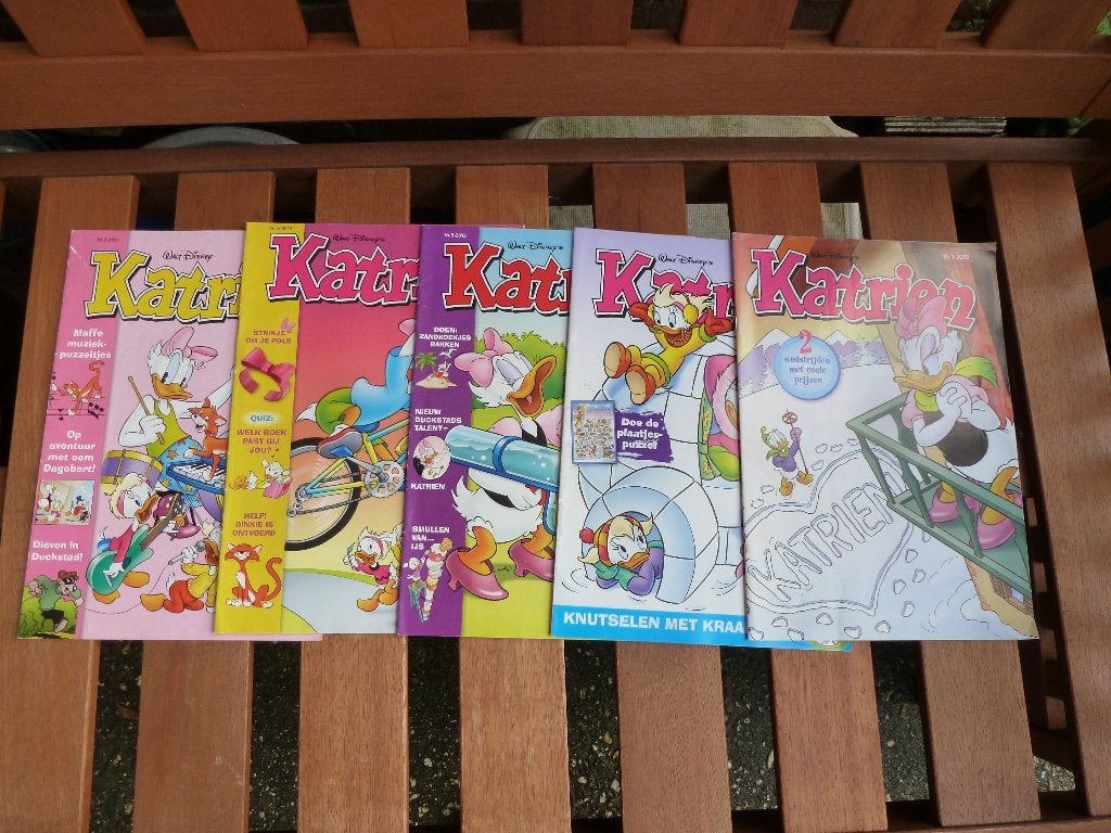 Katrien Duck stripboeken, Gelezen, Walt Disney, Ophalen of Verzenden, Meerdere stripboeken