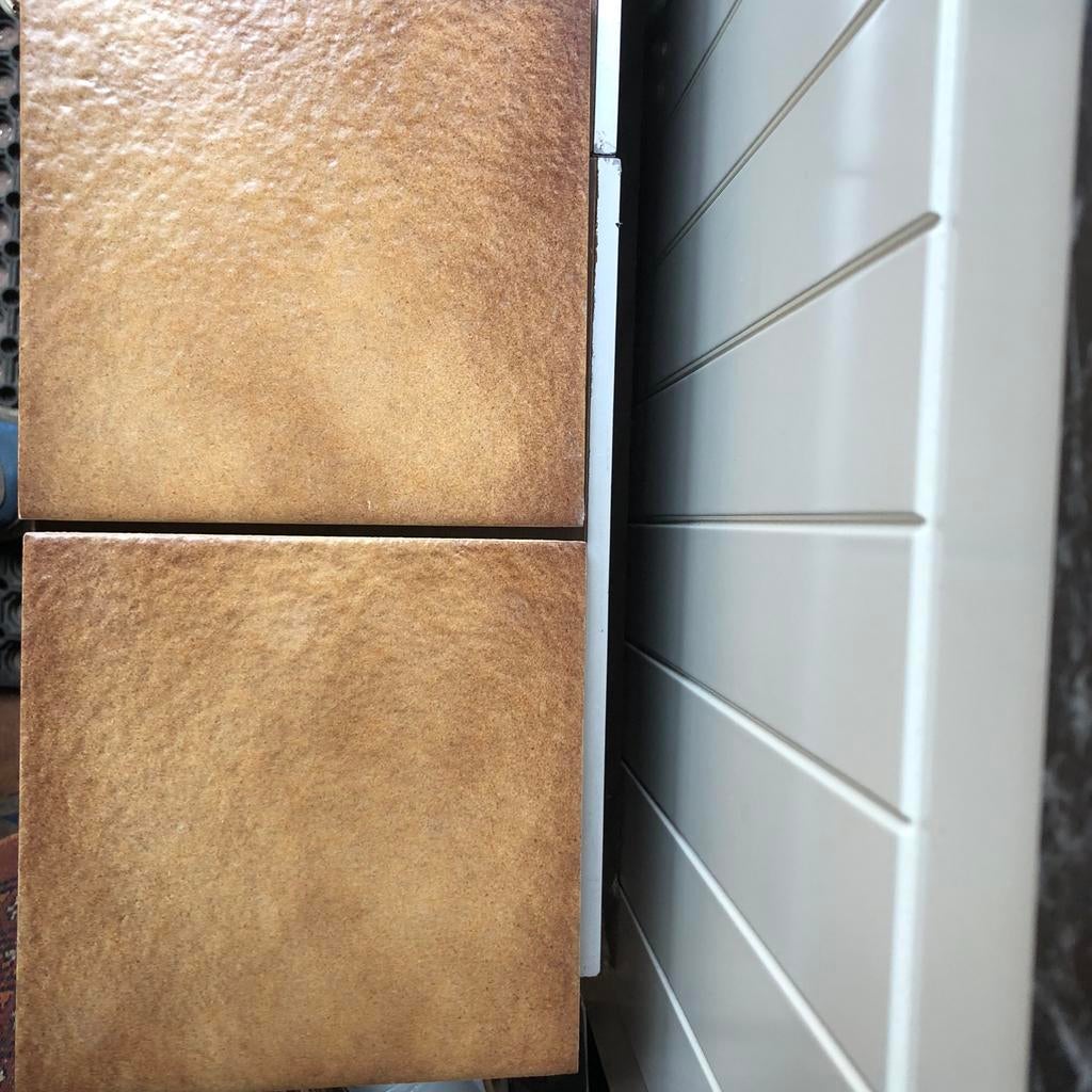 103 Badkamer Vloertegels,15x15 cm.Dik 6 mm,warme kleur., Ophalen, Keramiek, Nieuw, Minder dan 20 cm