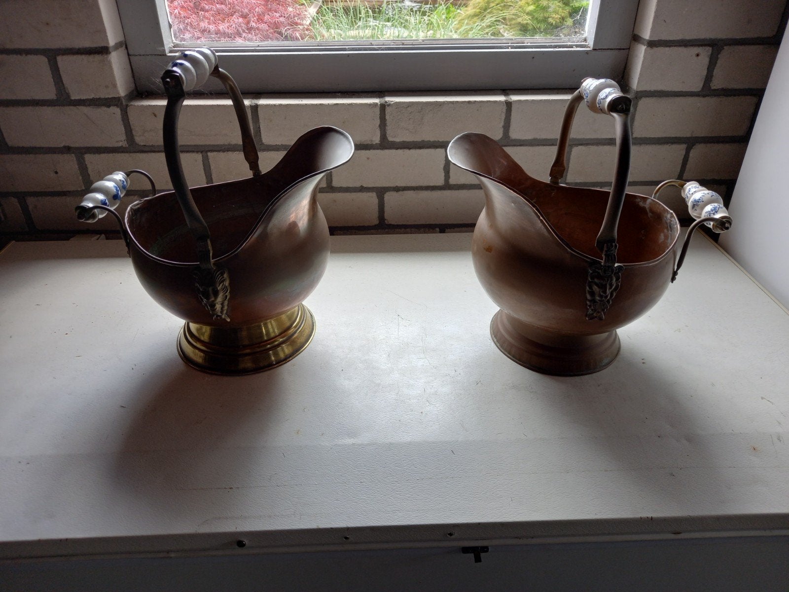 Koperen helmketels 2 stuks, Ophalen, Rond, Overige materialen