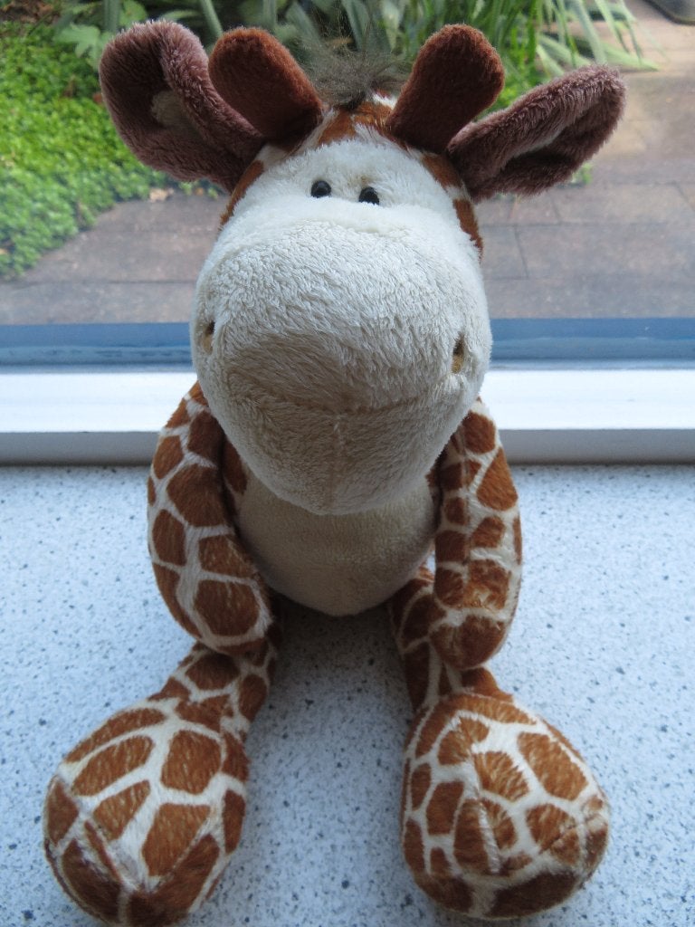 Giraffe of giraf Safari Knuffels merk Espron zacht velours, Giraf, Ophalen of Verzenden, Zo goed als nieuw, Wasbaar