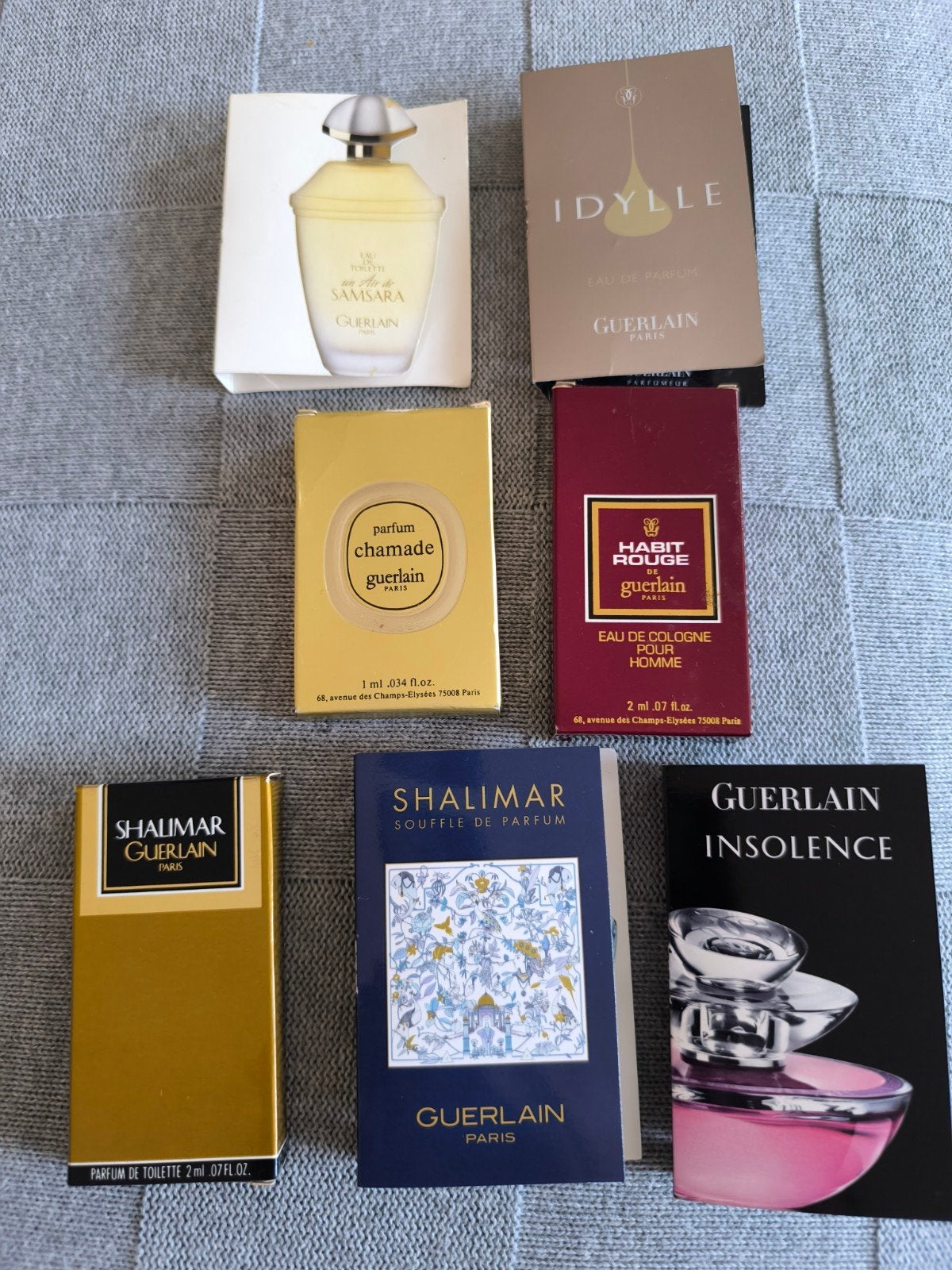 Guerlain parfum samples  Idylle, Chamade, Shalimar, Insolenc, Sieraden, Tassen en Uiterlijk, Verzenden, Nieuw