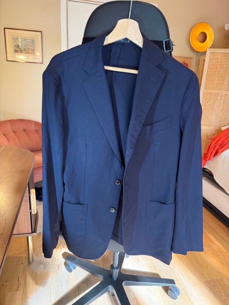 Suitsupply Havana Patch Traveller navy 38 Short VBC, Gedragen, Suitsupply, Verzenden, Maat 48/50 (M)