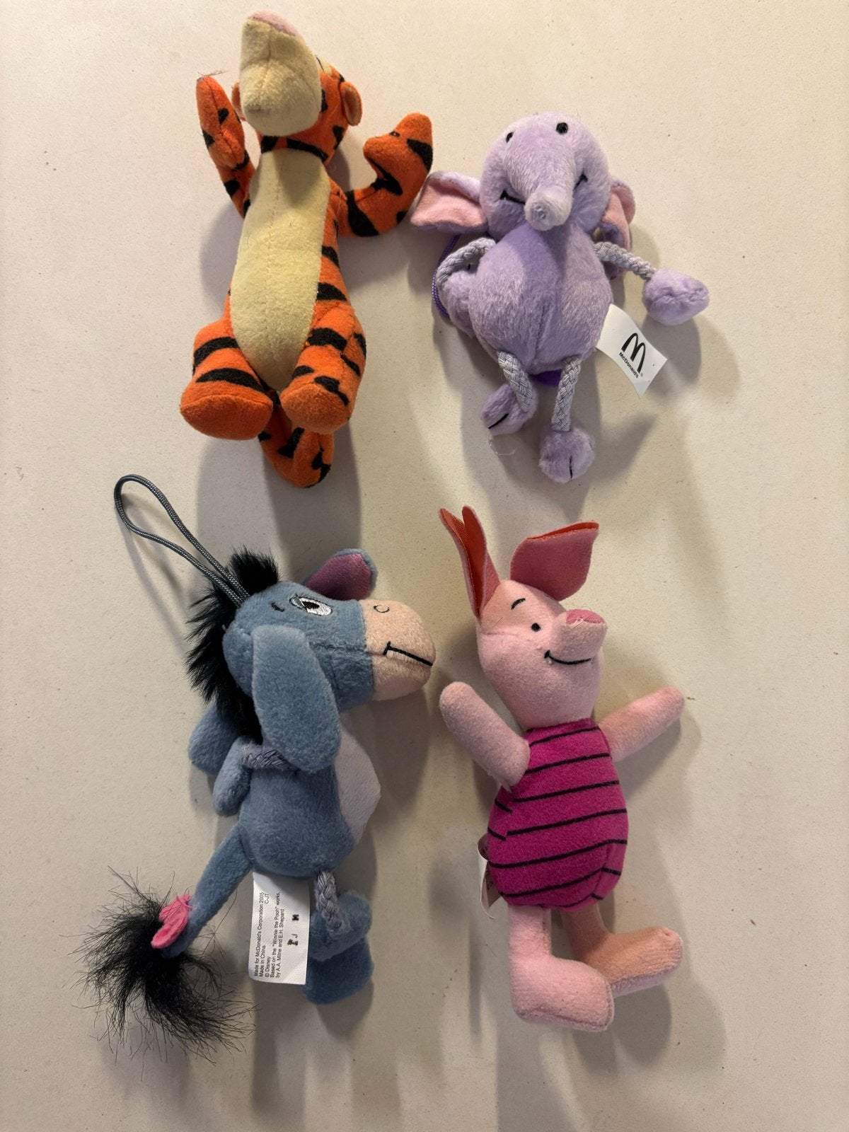 Disney 4 Winnie de Poeh knuffels McDonald's 2002/2005, Oranje, Overige merken, Disney, Overige typen