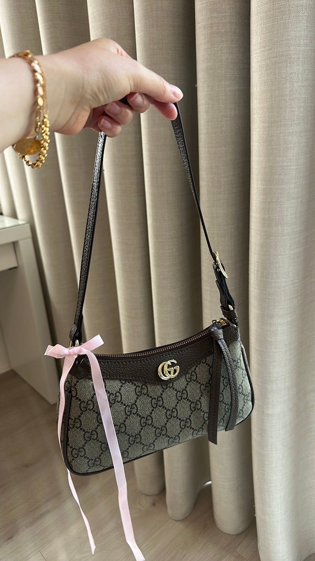 gucci tasje, Verzenden, Zo goed als nieuw, Zwart, Schoudertasje