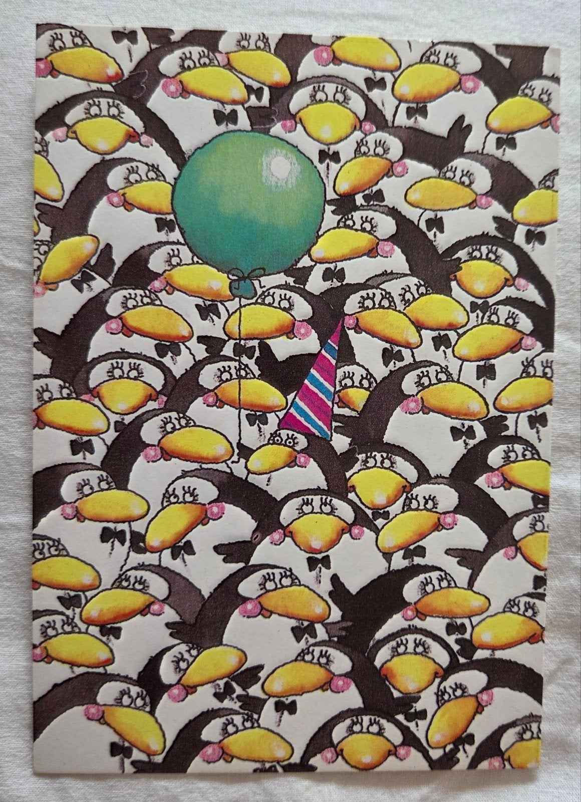 Pinguïns met Ballon - Ingrid Bévort, Verzenden, 1980 tot heden, Ongelopen, Kinderen