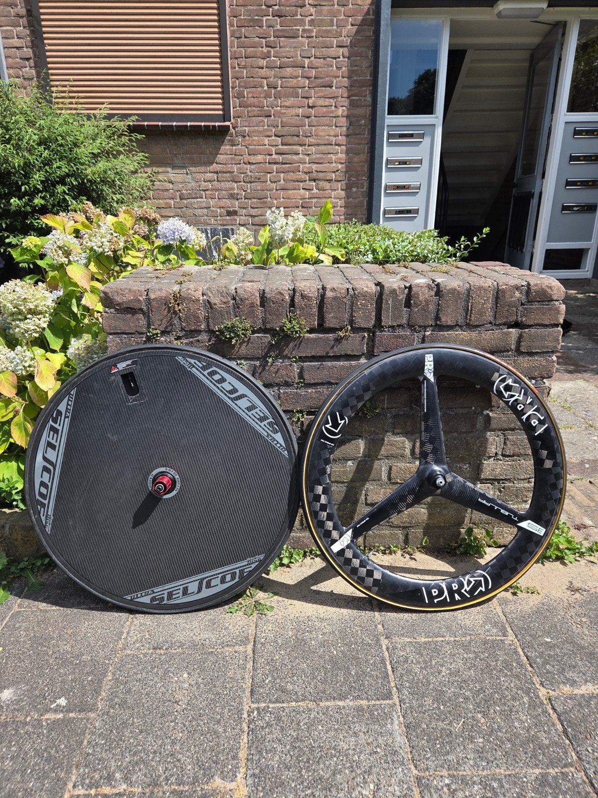 Carbon wielen te koop, racefiets velgrem tubes, Fietsen en Brommers, Fietsonderdelen, Wiel, Carbon, Racefiets, Ophalen