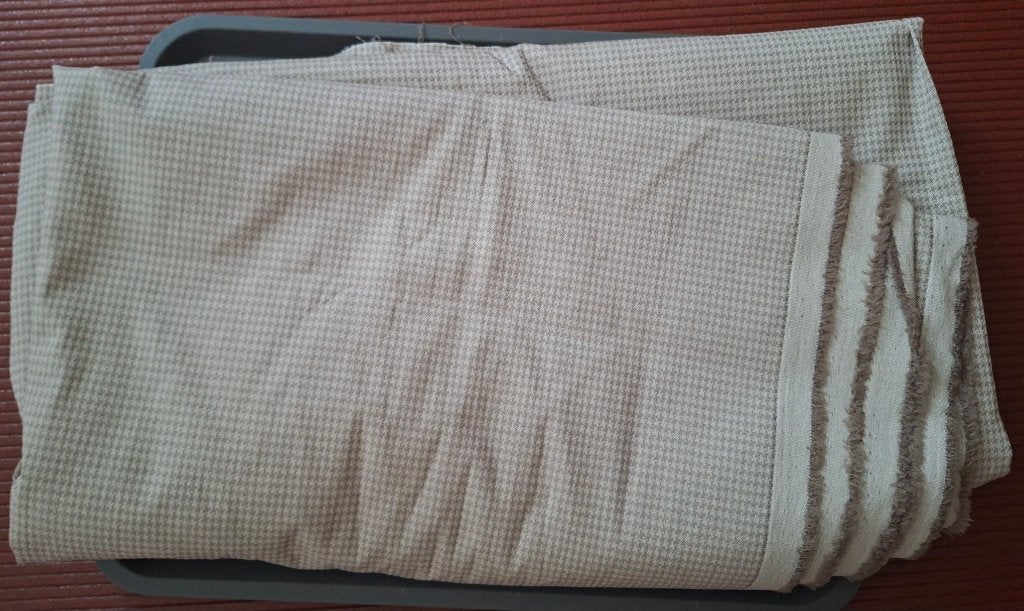 Rekbare Pied de poule stof, Overige materialen, Bruin, 120 cm of meer, Ophalen of Verzenden
