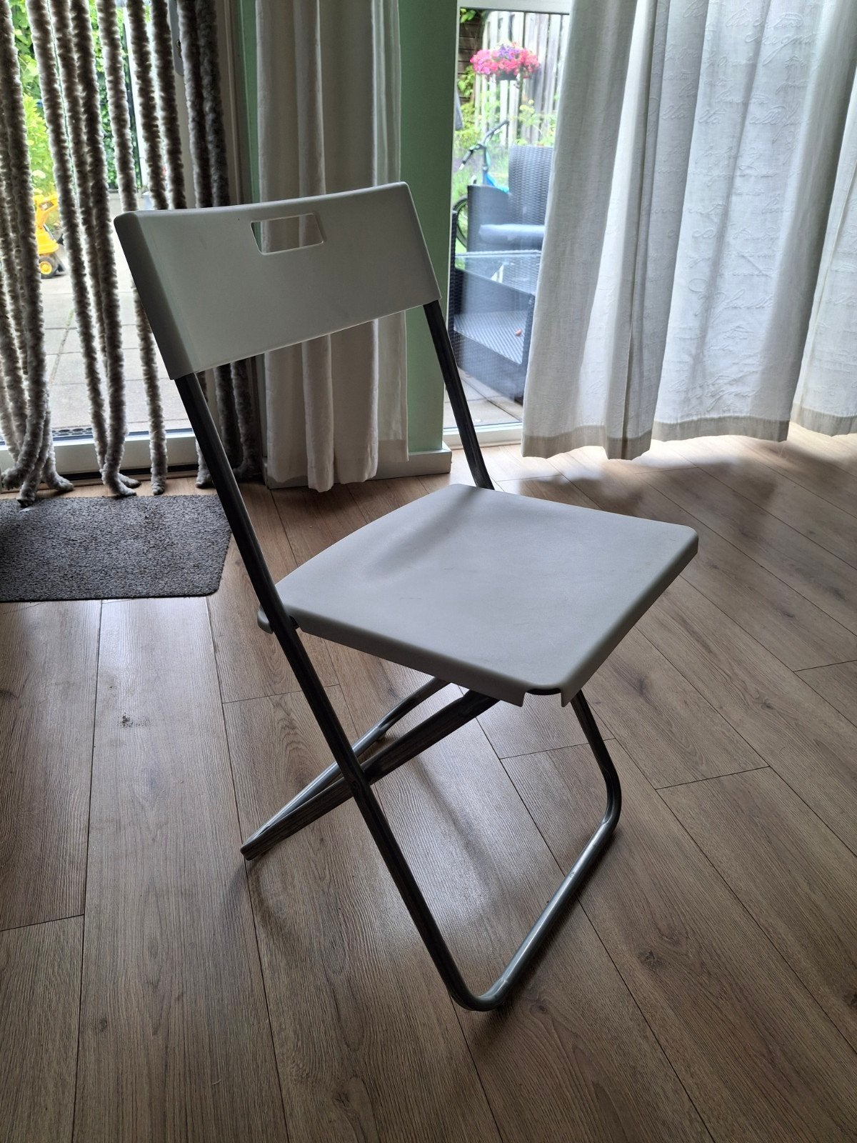 3 Opvouwbare stoelen, Huis en Inrichting, Stoelen, Ophalen, Gebruikt, Modern, functioneel, Metaal