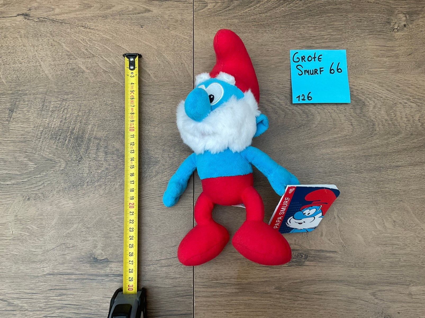 Nieuwe Peyo grote smurf knuffel ca 27cm, Verzamelen, Smurfen, Ophalen, Nieuw, Grote Smurf, Poppetje, Figuurtje of Knuffel
